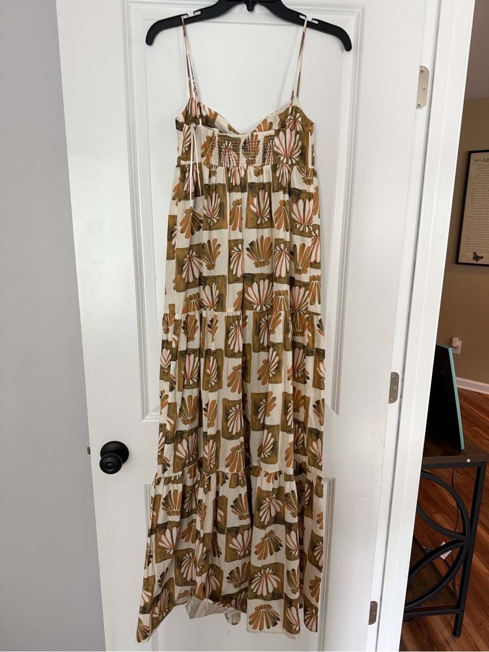 NWOT Rails Mica Boho Tiered Maxi Dress in Olive & Cream XS - Picture 6 of 6